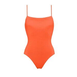 ERES Aquarelle Tank One Piece Bathing Swim Suit Womens 48 US 16 Orange Soleil